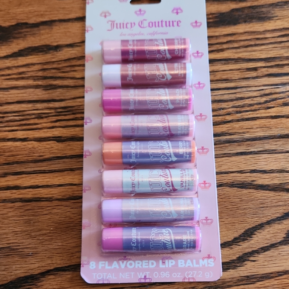 Juicy Couture Lip Balm Set Of 8 New In Pack